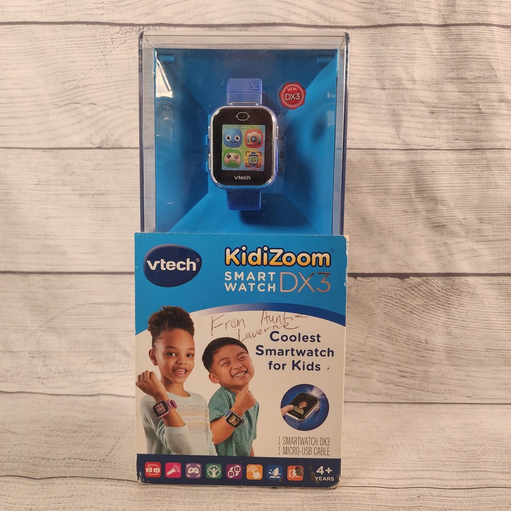 VTech KidiZoom Smartwatch DX3 Blue Kids Digital Camera Watch 5490 New Box Wear